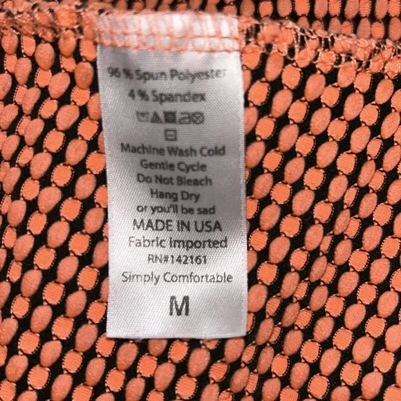 Lularoe Madison Polka Dot Skirt, Black & Neon,Size M - Picture 4 of 5